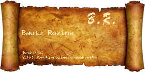 Bautz Rozina névjegykártya